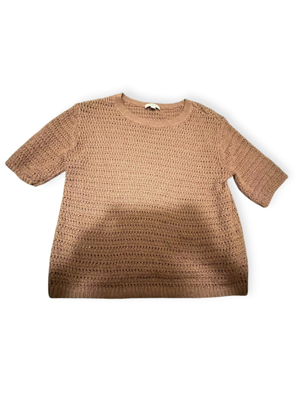 LOFT Open-Knit Sweater XS Mauve